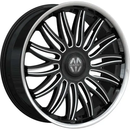 Massiv 928 Black Milled 24x9 +25