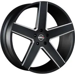 Heavy Hitters HH15 Black Milled 22x9.5 +30