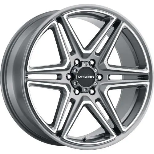Vision Wedge Gray Machined 20x9 +30