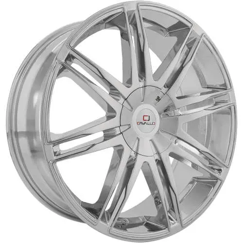 Cavallo CLV-18 Chrome 22x8.5 +38