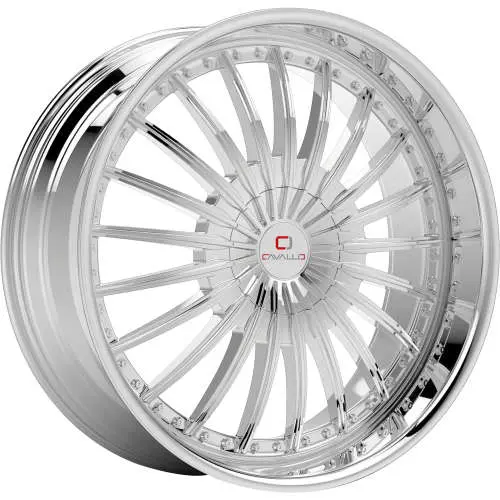 Cavallo CLV-32 Chrome 22x8.5 +38