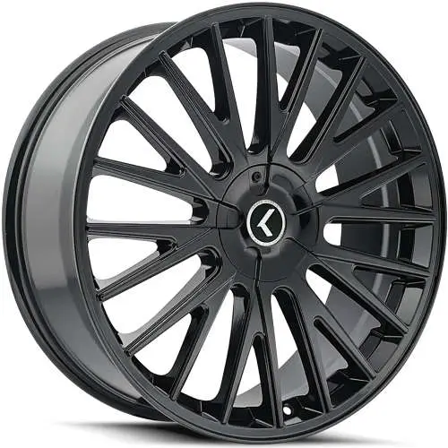 Kraze Double Down Gloss Black 22x8.5 +38