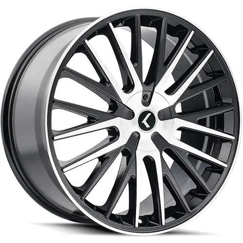 Kraze Double Down Machined Black 22x8.5 +38