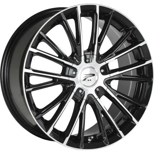 Platinum Genesis Black 18x8 +35