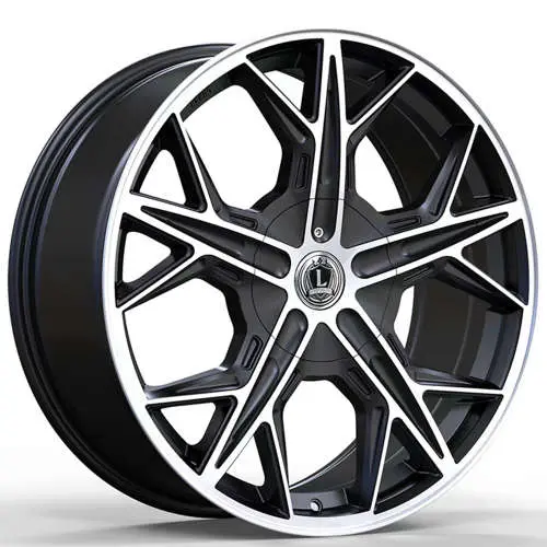 Luxxx Alloys LUX44 Black Machined 18x8 +35