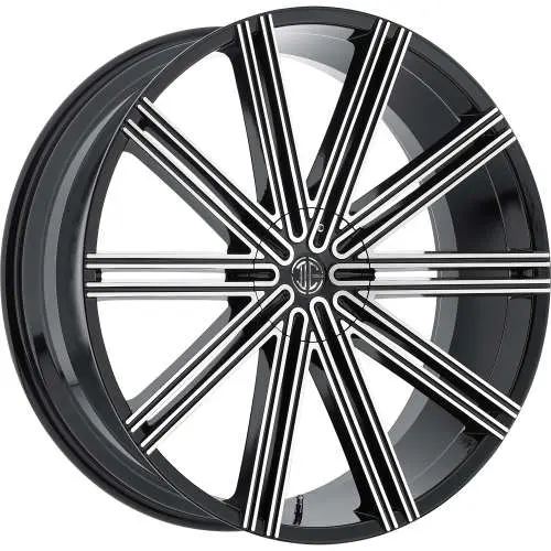 2Crave N37 Black Machined 22x8.5 +38