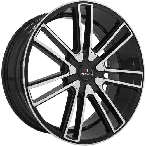 Cavallo CLV-21 Black Machined 22x8.5 +38