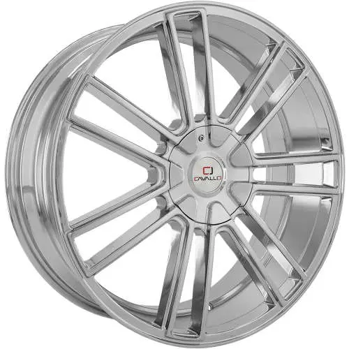 Cavallo CLV-21 Chrome 20x8.5 +35