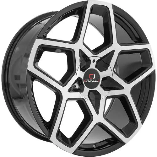 Cavallo CLV-25 Black Machined 22x8.5 +38