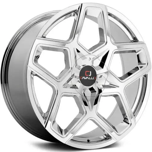 Cavallo CLV-25 Chrome 20x8.5 +35