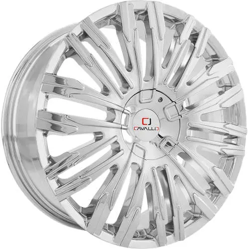Cavallo CLV-28 Chrome 22x8.5 +38