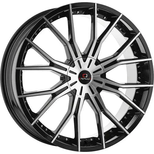 Cavallo CLV-36 Machined Black 20x8.5 +35