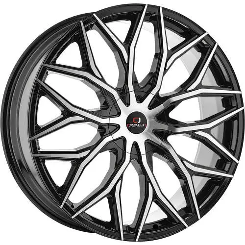 Cavallo CLV-37 Machined Black 22x8.5 +38
