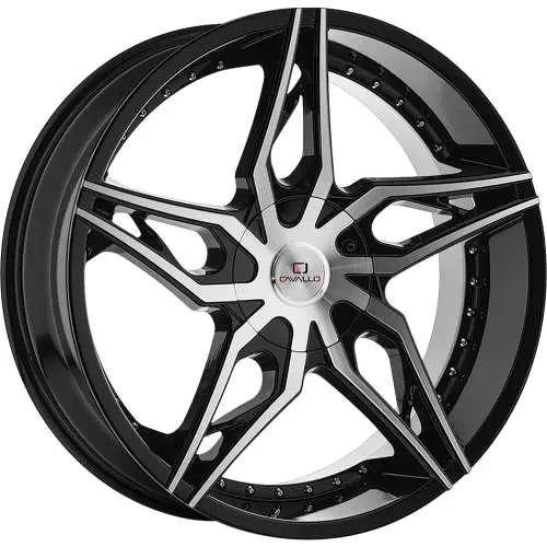Cavallo CLV-38 Machined Black 22x8.5 +38