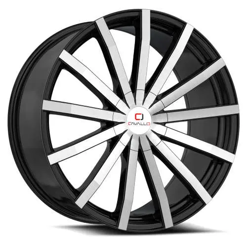 Cavallo CLV-52 Machined Black 20x8.5 +35