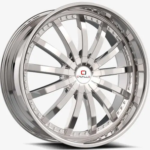 Cavallo CLV-53 Chrome 20x8.5 +35