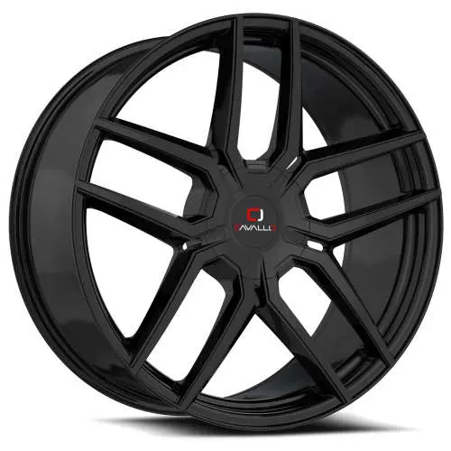 Cavallo CLV-55 Gloss Black 20x8.5 +35