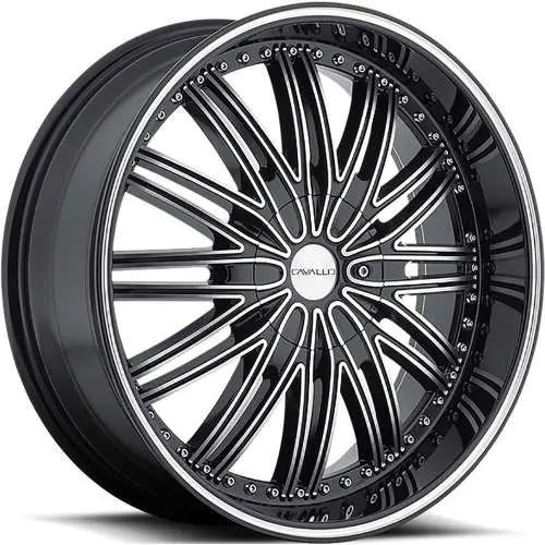 Cavallo CLV-7 Black Machined 22x8.5 +34
