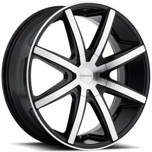 Cavallo CLV-8 Black Machined 22x8.5 +34