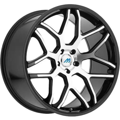 Mach ME8 Machined Black 20x8.5 +35