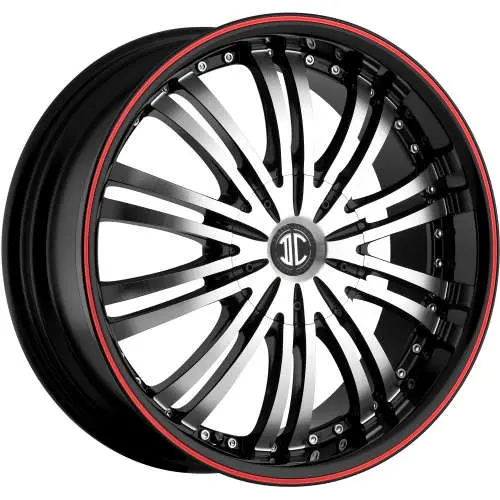 Fiero N01 Machined Black Red 20x8.5 +40
