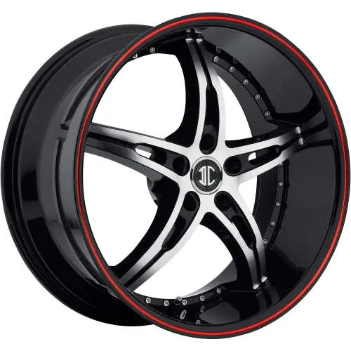 Fiero N14 Machined Black Red 20x8.5 +40