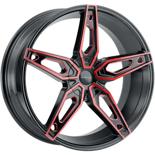 Privelux PL6 Black Red 20x8.5 +35