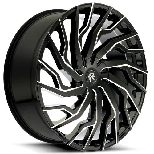 Revenge Luxury RL-101 Black Milled 22x8.5 +35