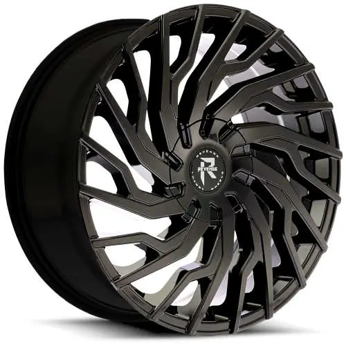 Revenge Luxury RL-101 Gloss Black 22x8.5 +35