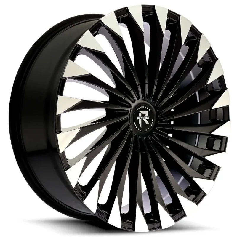 Revenge Luxury RL-106 Black Machined 20x8.5 +35