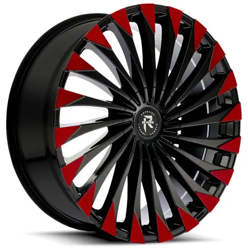 Revenge Luxury RL-106 Black Red 22x8.5 +35