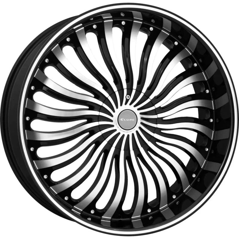 Elure 33 Machined Black 22x8 +38