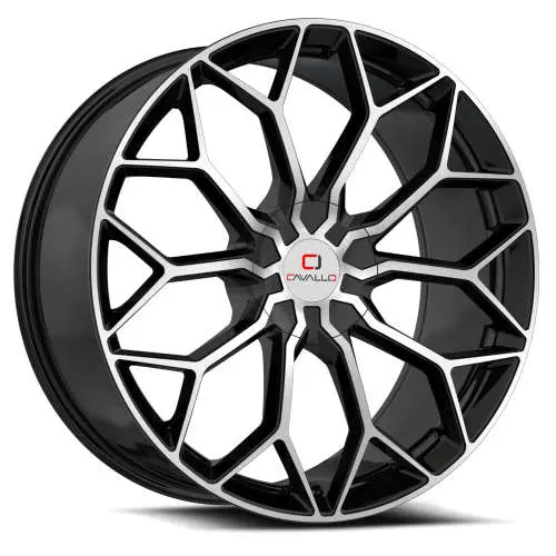 Cavallo CLV-44 Machined Black 20x8.5 +35