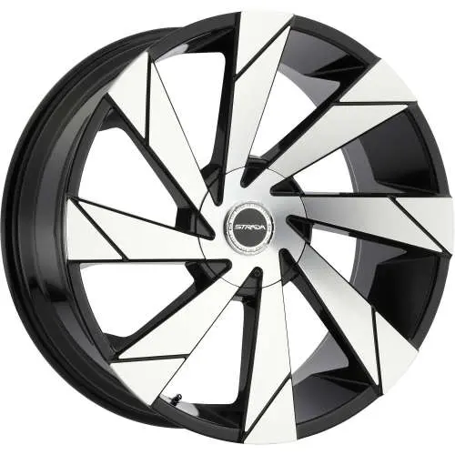 Strada Moto Machined Black 20x8.5 +35