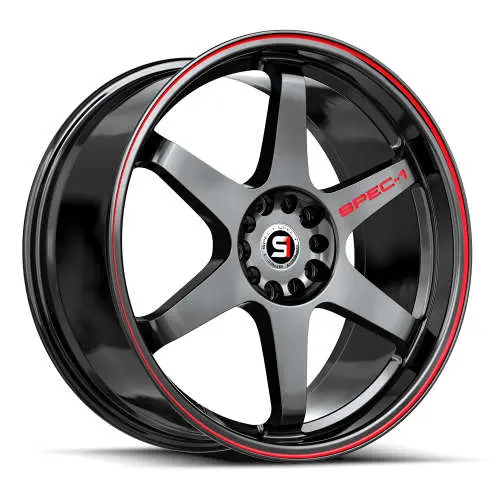Spec-1 SPT-33 Black Red 18x8.5 +38